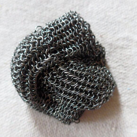 Vintage Eighties Chainmail Cuff Bracelet - Picture 5 of 7